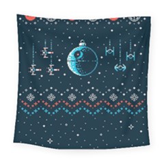 Star Wars Xmas, Star Wars, Christmas, Ugly Sweater Square Tapestry (large)