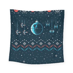 Star Wars Xmas, Star Wars, Christmas, Ugly Sweater Square Tapestry (small)