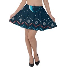 Star Wars Xmas, Star Wars, Christmas, Ugly Sweater Velvet Skater Skirt