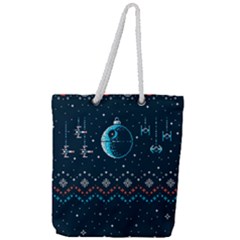 Star Wars Xmas, Star Wars, Christmas, Ugly Sweater Full Print Rope Handle Tote (large) by kyorashop23