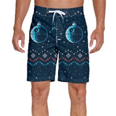 Star Wars Xmas, Star Wars, Christmas, Ugly Sweater Men s Beach Shorts by kyorashop23