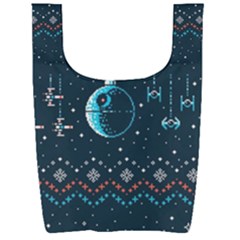 Star Wars Xmas, Star Wars, Christmas, Ugly Sweater Foldable Shopping Bag by kyorashop23