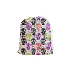 Sugar Skulls - Floral Drawstring Pouch (medium) by kyorashop23