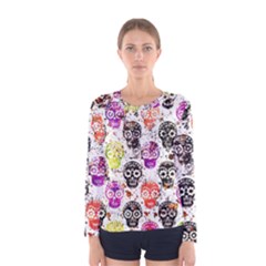 Sugar Skulls - Floral Women s Long Sleeve T-shirt