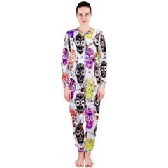 Sugar Skulls - Floral Onepiece Jumpsuit (ladies)