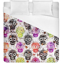 Sugar Skulls - Floral Duvet Cover (king Size) by kyorashop23