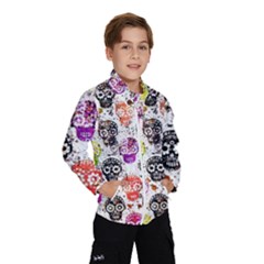 Sugar Skulls - Floral Kids  Windbreaker