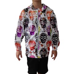 Sugar Skulls - Floral Kids  Hooded Windbreaker