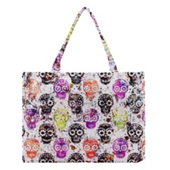 Sugar Skulls - Floral Medium Tote Bag by kyorashop23