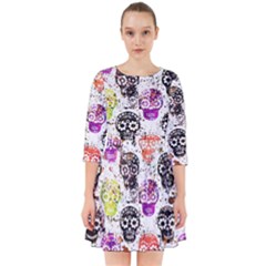 Sugar Skulls - Floral Smock Dress by kyorashop23