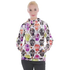 Sugar Skulls - Floral Women s Hooded Pullover