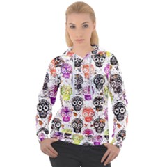 Sugar Skulls - Floral Women s Overhead Hoodie