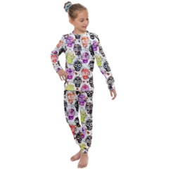 Sugar Skulls - Floral Kids  Long Sleeve Set 