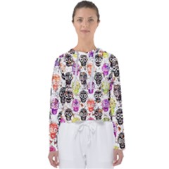 Sugar Skulls - Floral Women s Slouchy Sweat