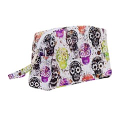 Sugar Skulls - Floral Wristlet Pouch Bag (medium) by kyorashop23