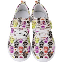 Sugar Skulls - Floral Men s Velcro Strap Shoes by kyorashop23