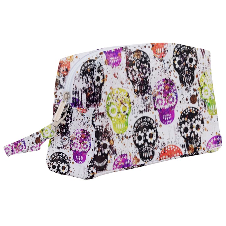 Sugar Skulls - Floral Wristlet Pouch Bag (Large)