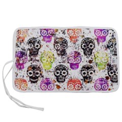 Sugar Skulls - Floral Pen Storage Case (l) by kyorashop23