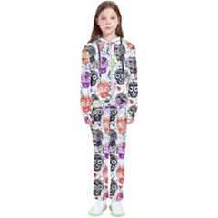 Sugar Skulls - Floral Kids  Tracksuit by kyorashop23