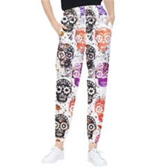 Sugar Skulls - Floral Women s Tapered Pants by kyorashop23