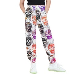 Sugar Skulls - Floral Kids  Joggers by kyorashop23