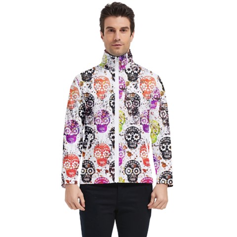 Sugar Skulls - Floral Men s Bomber Jacket by kyorashop23