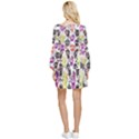 Sugar Skulls - Floral Tiered Long Sleeve Mini Dress View2