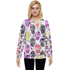 Sugar Skulls - Floral Hidden Pocket Sweatshirt