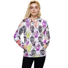 Sugar Skulls - Floral Women s Lightweight Drawstring Hoodie