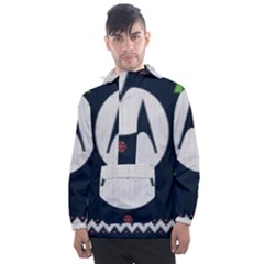 Ugly Sweater Moto, Motorola, Men s Front Pocket Pullover Windbreaker