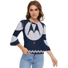 Ugly Sweater Moto, Motorola, Bell Sleeve Top