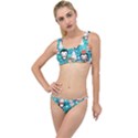 Blue Penguin Pattern, Adoxali, Christmas, Cute The Little Details Bikini Set View1