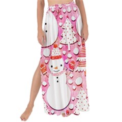 Cute Snowmen With Hats, Adoxali, Christmas Maxi Chiffon Tie-up Sarong by kyorashop23