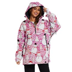 Cute Snowmen With Hats, Adoxali, Christmas Women s Ski And Snowboard Waterproof Breathable Jacket