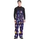 Gold And Blue Trees, Adoxali, Christmas Men s Front Zip Ski And Snowboard Bib Pants View3