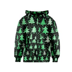 Green Christmas Trees, Adoxali, Scandinavian Kids  Pullover Hoodie