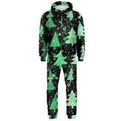 Green Christmas Trees, Adoxali, Scandinavian Hooded Jumpsuit (men)