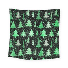 Green Christmas Trees, Adoxali, Scandinavian Square Tapestry (small)