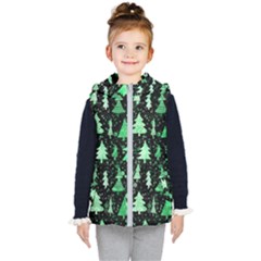 Green Christmas Trees, Adoxali, Scandinavian Kids  Hooded Puffer Vest