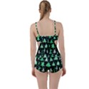 Green Christmas Trees, Adoxali, Scandinavian Boyleg Tankini Set  View2