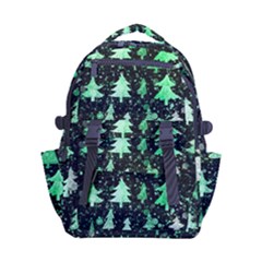 Green Christmas Trees, Adoxali, Scandinavian Carry-on Double Buckle Travel Backpack by kyorashop23