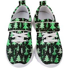 Green Christmas Trees, Adoxali, Scandinavian Kids  Velcro Strap Shoes by kyorashop23