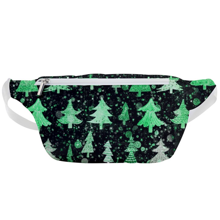 Green Christmas Trees, Adoxali, Scandinavian Waist Bag 