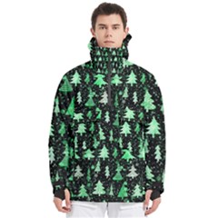 Green Christmas Trees, Adoxali, Scandinavian Men s Pullover Zip Ski And Snowboard Waterproof Breathable Jacket