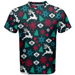 Holiday Season Pattern Men s Cotton T-shirt by kyorashop23