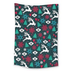 Holiday Season Pattern Large Tapestry