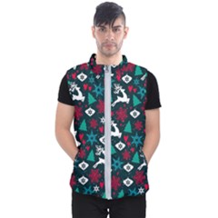 Holiday Season Pattern Men s Puffer Vest