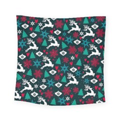 Holiday Season Pattern Square Tapestry (small)