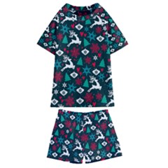 Holiday Season Pattern Kids  Swim T-shirt And Shorts Set by kyorashop23