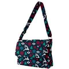 Holiday Season Pattern Full Print Messenger Bag (l) by kyorashop23